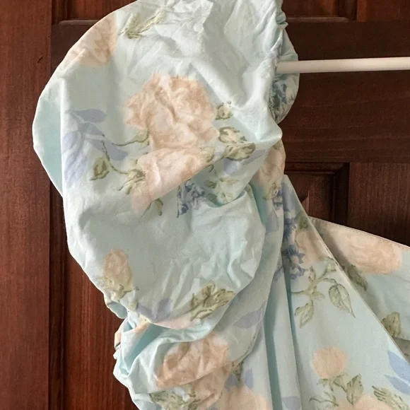 LoveShackFancy Pastel Blue and Cream Floral Dress - Picture 2 of 4